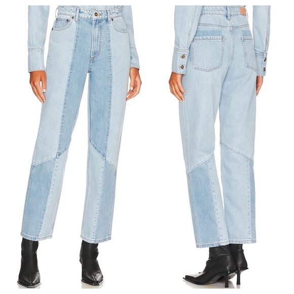 Song of Style Denim - Song of Style Dagny Mixed Wash Jean in Light & Mid Blue